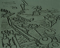 Skizze « Sur les toits-Fès », 2008.